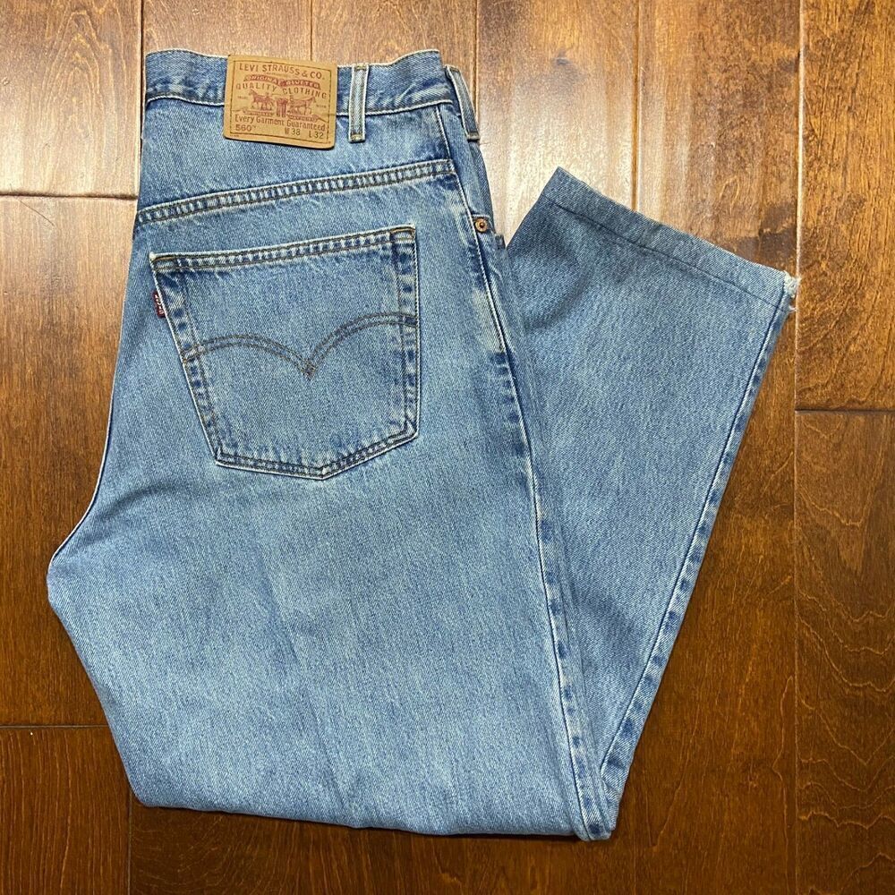Levi's 560 Vintage Y2K 2001 Loose Fit Denim Blue Jeans Men's Size 38 x 30 - Picture 10 of 10